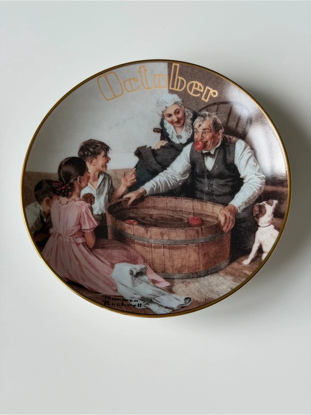 The Bradford Exchange Norman Rockwell October Mini Plate - For All Time